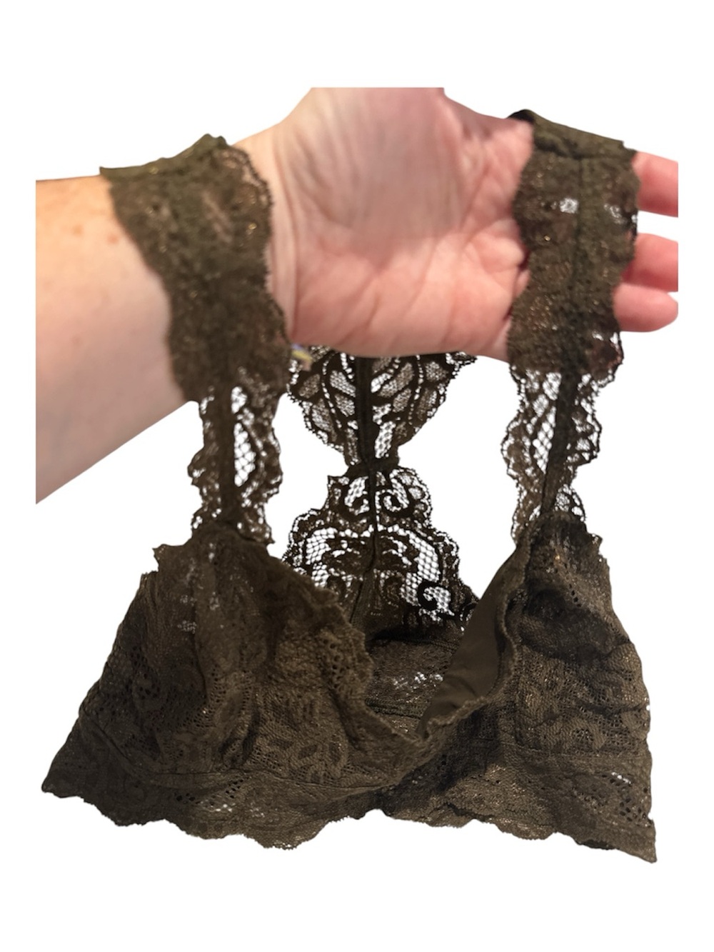 Express Lace Bralette in Brown medium
